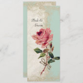 バロックスタイルヴィンテージバラミントンクリームレース 招待状 (正面/裏面)