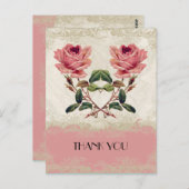 バロックスタイルヴィンテージバラレース ポストカード (正面/裏面)