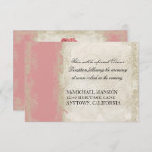 バロックスタイルヴィンテージバラレース 招待状 (正面/裏面)