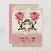 バロックスタイルヴィンテージバラレース 案内ポストカード (正面/裏面)