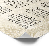 バロックスタイルヴィンテージバラ披露宴座席表 ポスター (角)