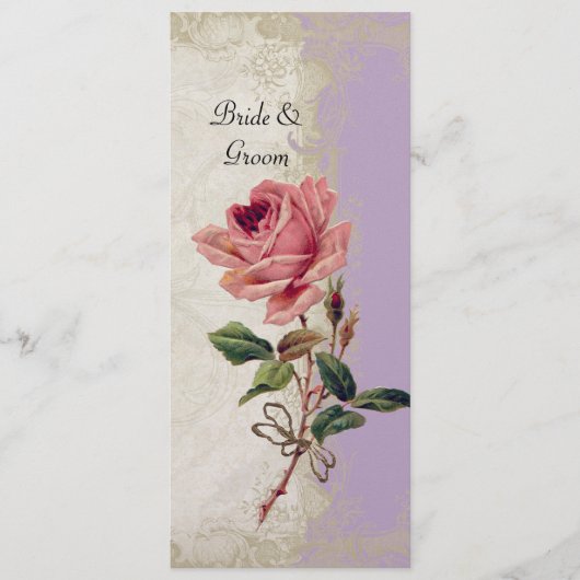 バロックスタイルヴィンテージバラ薄紫nクリームレース メニュー (正面)