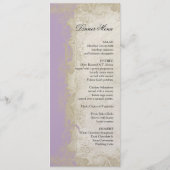 バロックスタイルヴィンテージバラ薄紫nクリームレース メニュー (裏面)