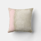 バロックスタイルヴィンテージバラ赤面nクリームレース クッション (裏面)