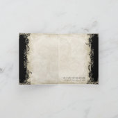 バロックスタイル ヴィンテージ ローズ ブラック  サンクスノート サンキューカード (内部)