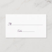 バロックバイオレットプラーク特別な機会プレイスカード プレイスカード (裏面)