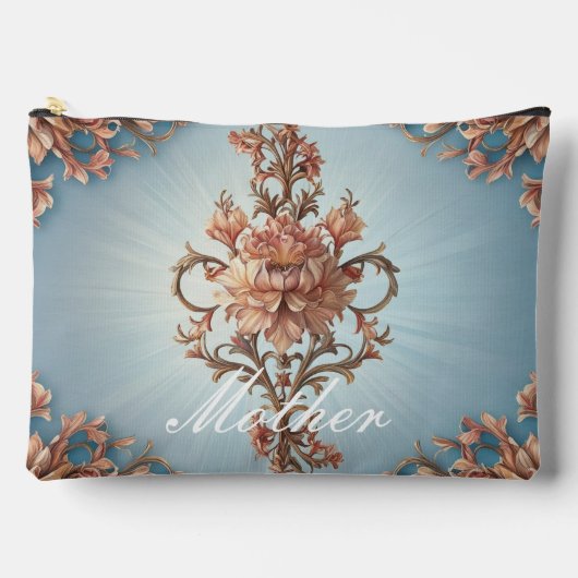 バロックバラプリントカットソーバッグ アクセサリーポーチ (正面)