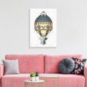 バロックバルーンブルー&クリーム キャンバスプリント (インサイチュ (リビング))