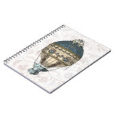 バロックバルーンブルー&クリーム ノートブック (左側)