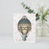 バロックバルーンブルー&クリーム ポストカード (スタンド正面)