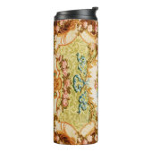 バロックビクトリアンフローラバラタペストリーピンクグリーン タンブラー (回転左)