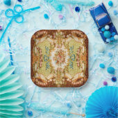 バロックビクトリアンフローラバラタペストリー紙プレート ペーパープレート (パーティー)