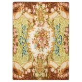 バロックビクトリアンフローラバラタペストリー クリップボード (裏面)