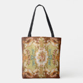 バロックビクトリアンフローラバラタペストリー トートバッグ (裏面)