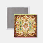 バロックビクトリアンフローラバラタペストリー マグネット (正面/裏面)