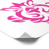 バロックピンクプリント ポスター (角)