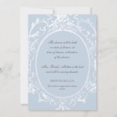 バロックピーコックブライダルシャワー招待状ブルー 招待状 (裏面)