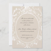 バロックピーコックブライダルシャワー招待状モチャタン 招待状 (裏面)