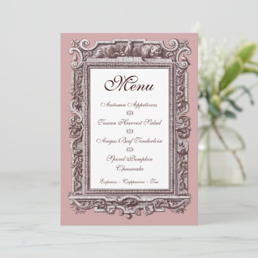 バロックフォーマル25周年記念ディナーメニュー 招待状 (スタンド正面)