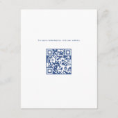 バロックフランスのクレストブルーアンティーク結婚ズ エンクロージャーカード (裏面)