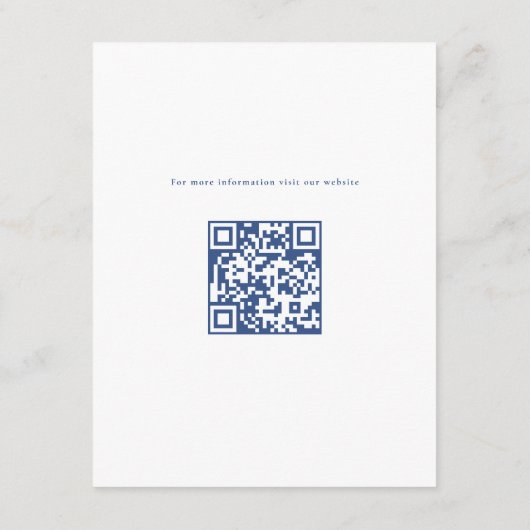 バロックフランスのクレストブルーアンティーク結婚ズ エンクロージャーカード (裏面)