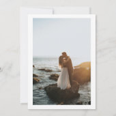 バロックフランスのクレストブルーアンティーク結婚ズ セーブザデート (裏面)