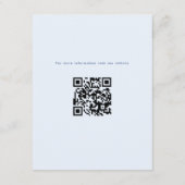 バロックフランスのクレスト結婚ブルー エンクロージャーカード (裏面)