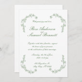 バロックフレーム結婚式招待状 招待状 (正面/裏面)