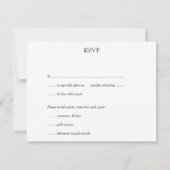 バロックフレーム モノグラム ウェディング RSVP 返信カード (裏面)