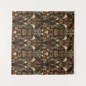 バロックフローラクラシック:ヴィンテージ壁紙 タペストリー (正面(横))