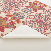 バロックフローラヴィンテージ壁紙デザイン シェルパブランケット (3/4)