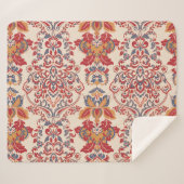 バロックフローラヴィンテージ壁紙デザイン シェルパブランケット (正面(横))