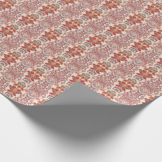 バロックフローラヴィンテージ壁紙デザイン ラッピングペーパー (角)