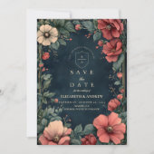 バロックフローラ結婚ゴシック セーブザデート (正面)