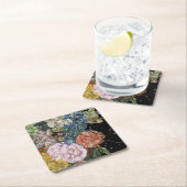 バロックフローラ – ブーケ スクエアペーパーコースター (インサイチュ)