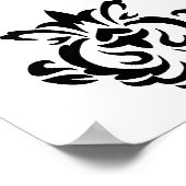 バロックブラックプリント ポスター (角)