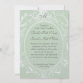 バロックペコックのウェディング招待状 - スプリンググリーン 招待状 (裏面)