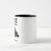 バロックホワイトかわいいおもしろいパンダ漫画引用文 マグカップ (中央)