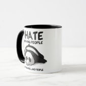 バロックホワイトかわいいおもしろいパンダ漫画引用文 マグカップ (正面左)