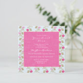 バロックマリアントワネットフローラパステルピンクローズ 招待状 (スタンド正面)