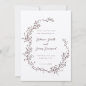 バロックリース絵を描ファインアートズダークレッド結婚ズ セーブザデート (正面)