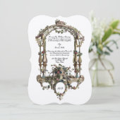 バロックロココカラーフローラ祭壇カルトゥーシュ 招待状 (スタンド正面)