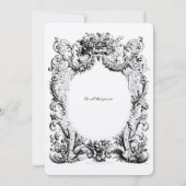 バロックロココサンキューカードテンプレート サンキューカード (裏面)