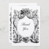 バロックロココサンキューカードテンプレート サンキューカード (正面/裏面)