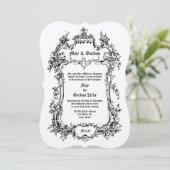 バロックロココスタイルビクトリアンエラロケ縁どイル 招待状 (スタンド正面)