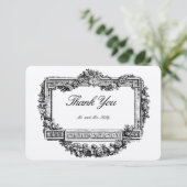 バロックロココスタイルフローラ縁どフレーム サンキューカード (スタンド正面)