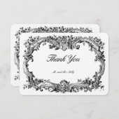 バロックロココスタイル縁どフローラ サンキューカード (正面/裏面)