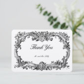 バロックロココスタイル縁どフローラ サンキューカード (スタンド正面)