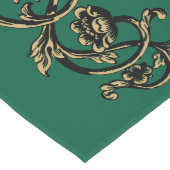 バロックロココフローラつる植物リーフオーナメント ロングテーブルランナー (コーナー)