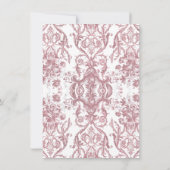 バロックロココヴィンテージピンクn金ゴールドフローラ詳細 招待状 (裏面)